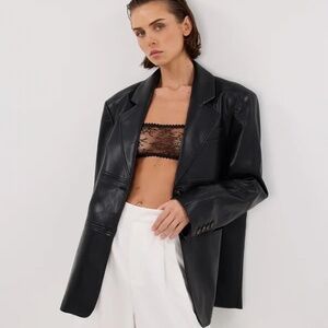 DISSH FAUX LEATHER BLAZER NWT